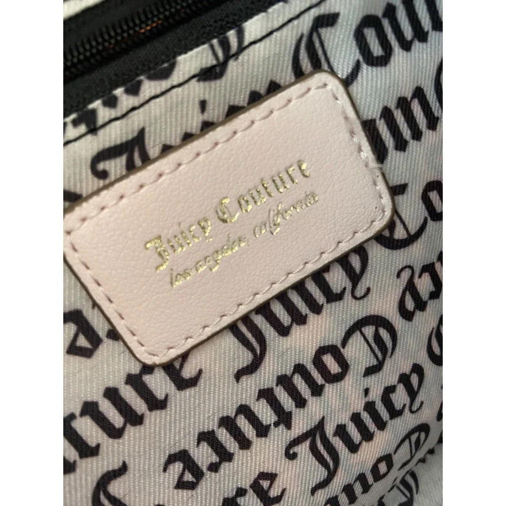 Juicy Couture Fame Satchel Pink Quilted Heart Charm Bag Y2K McBling Pop Coquette